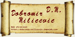 Dobromir Milićević vizit kartica